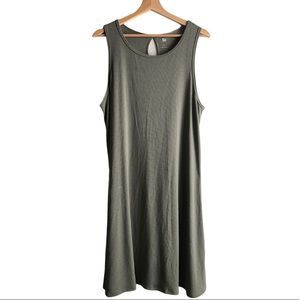 Army Green Basic Ribbed Summer Dress Size XXL